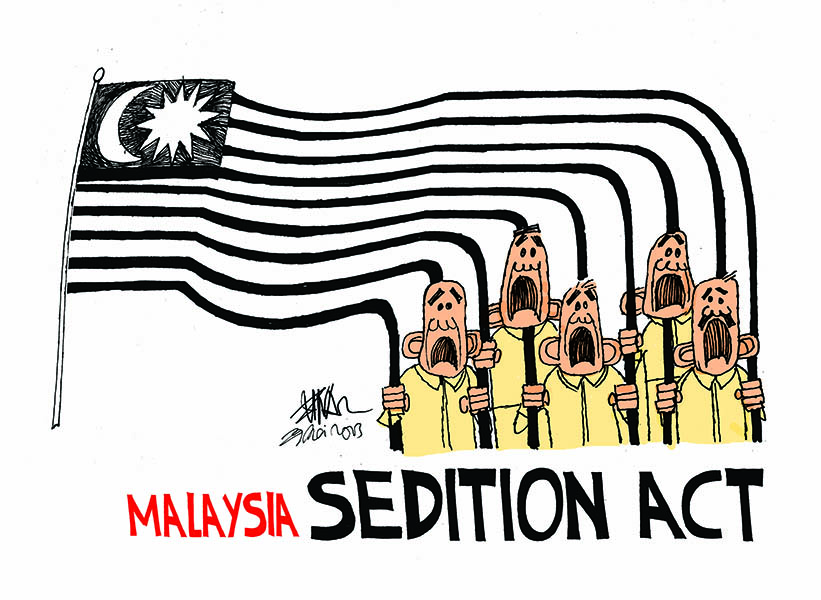 Loi sur la sédition, par Zunar
