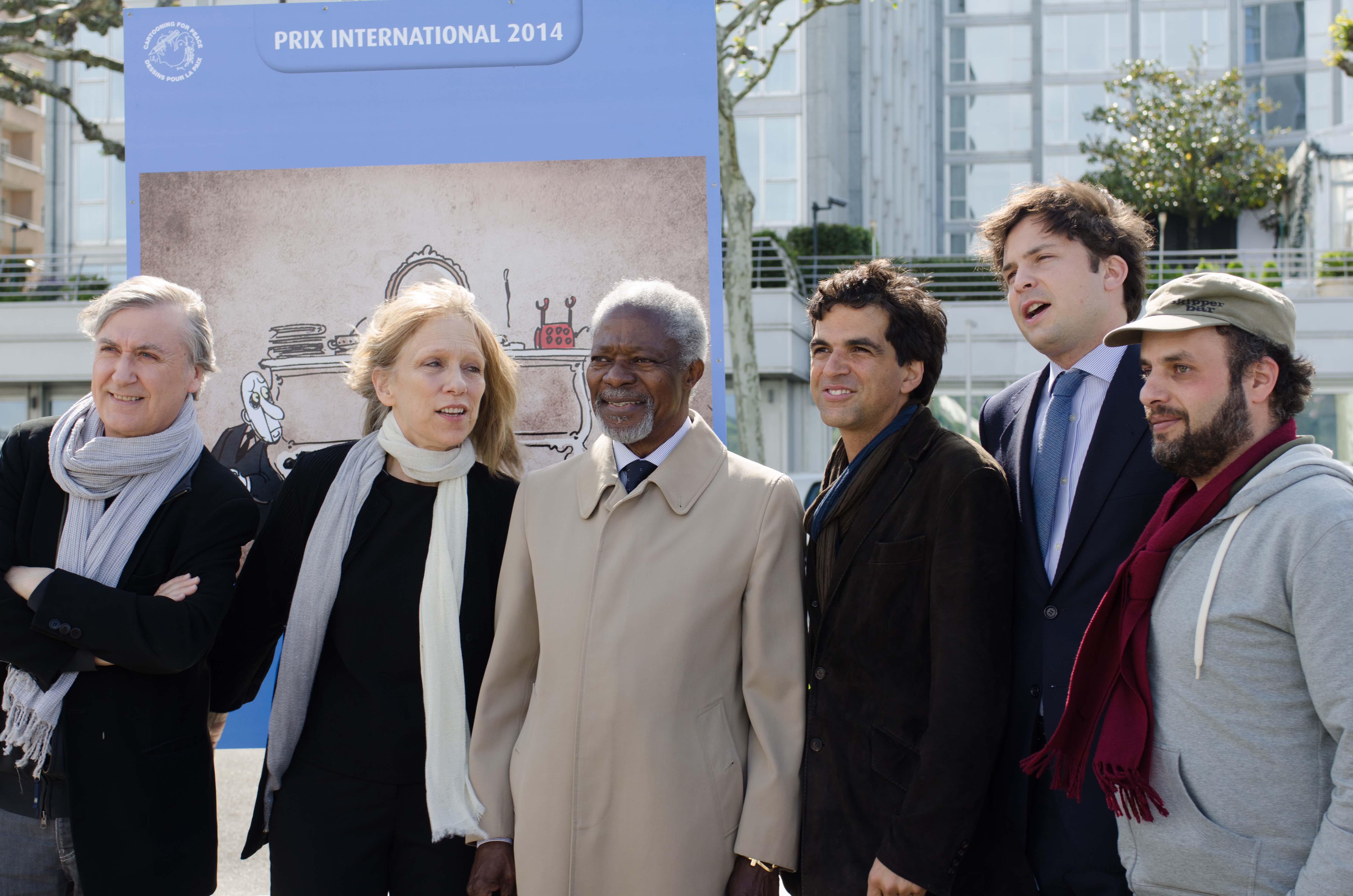 Plantu, Liza Donnelly, Kofi Annan, Chappatte et Hani Abbas