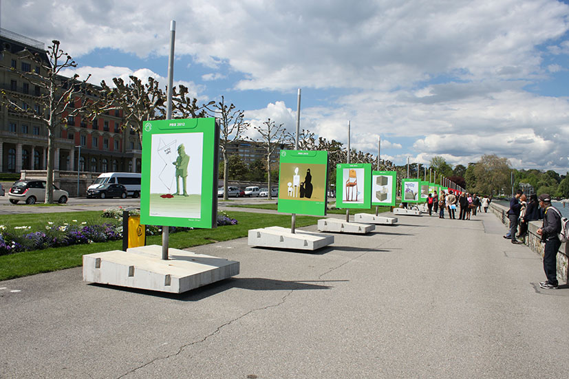 Iranian cartoons are displayed in Cartoons for Peace 2012 exhibition.