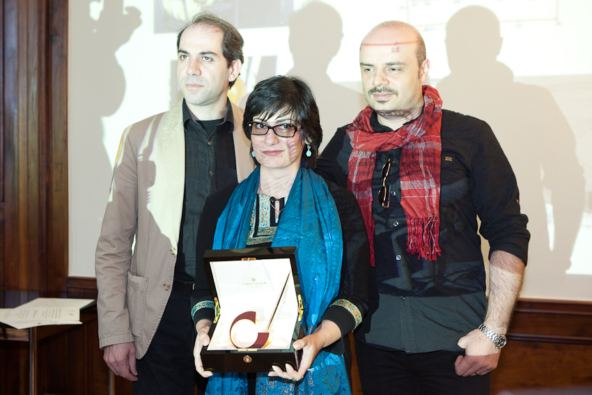 Iranian awarded cartoonists : Kianoush, Firoozeh and Hassan