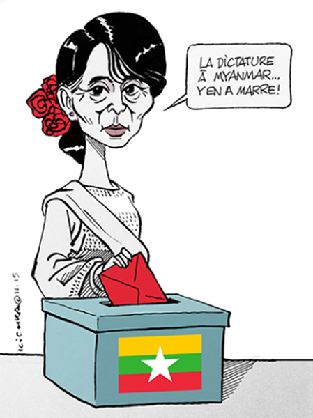 Myanmar: “Lady” Aung San Suu Kyi's victory - Cartooning for Peace