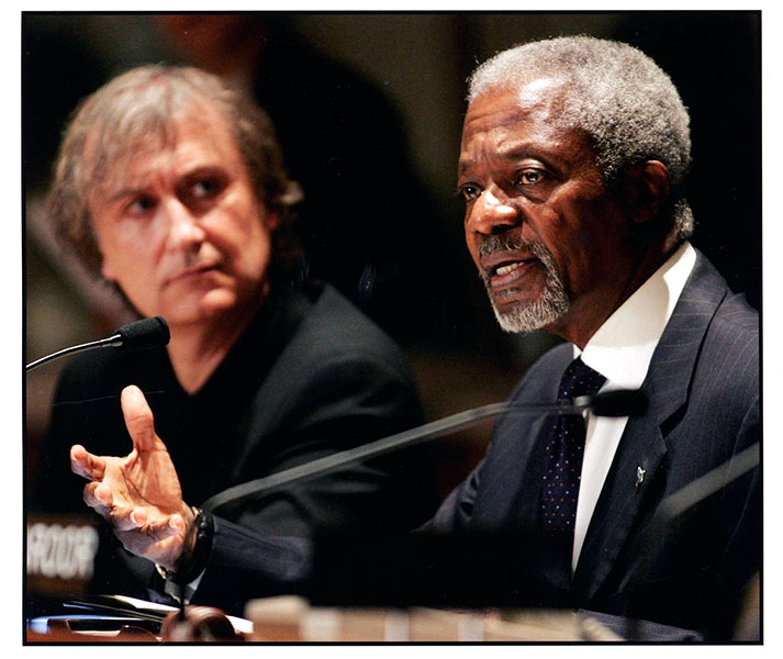 Kofi Annan and Plantu