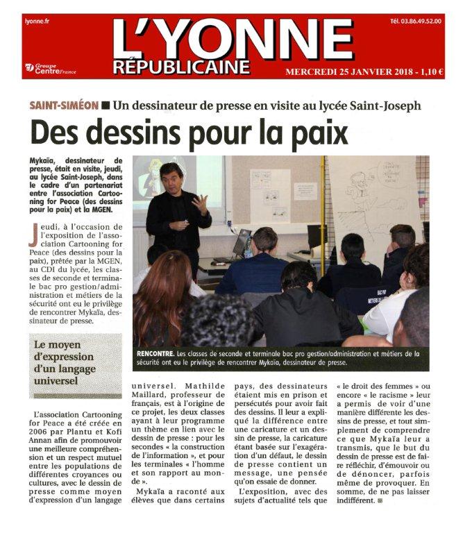 Article paru dans L’Yonne républicaine