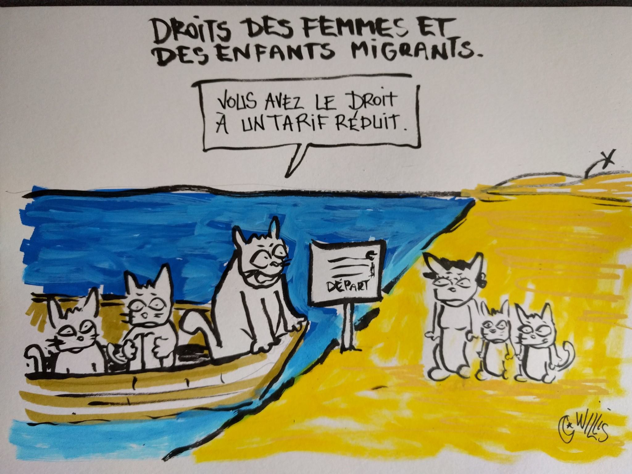 Dessin de Willis from Tunis, réalisé en direct pendant les conférences