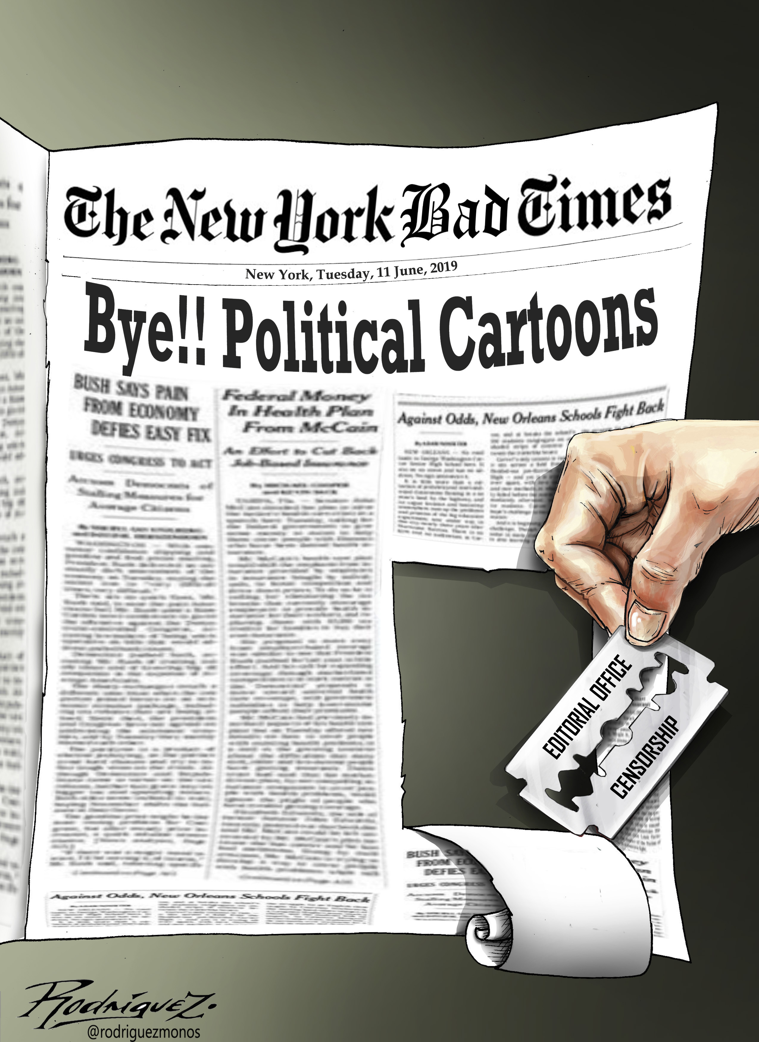 Cartooning for Peace deplores the disappearance of the press cartoon in the  NY Times - Cartooning for Peace