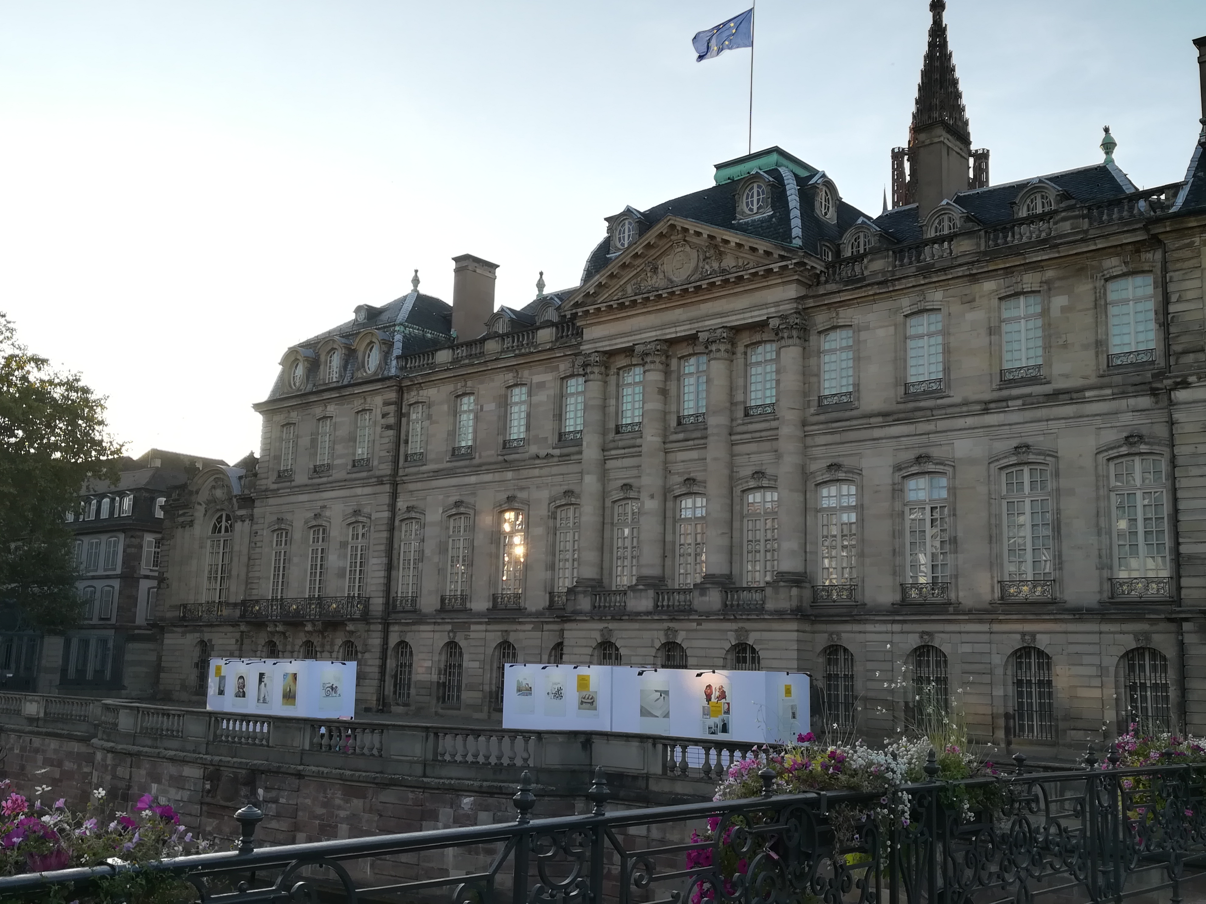 View of the exhibition at the Terrasse du Palais Rohan