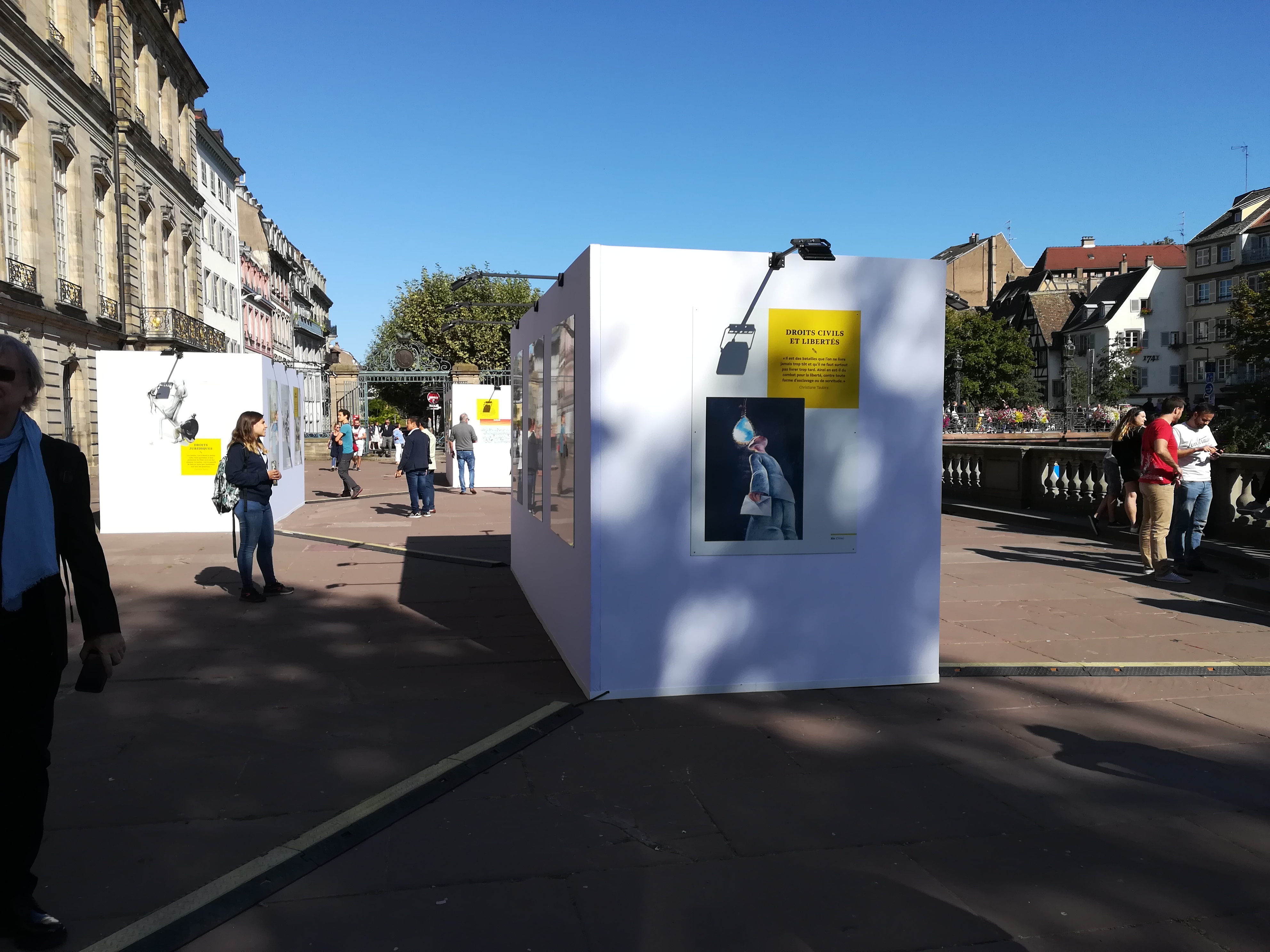 View of the exhibition at the Terrasse du Palais Rohan