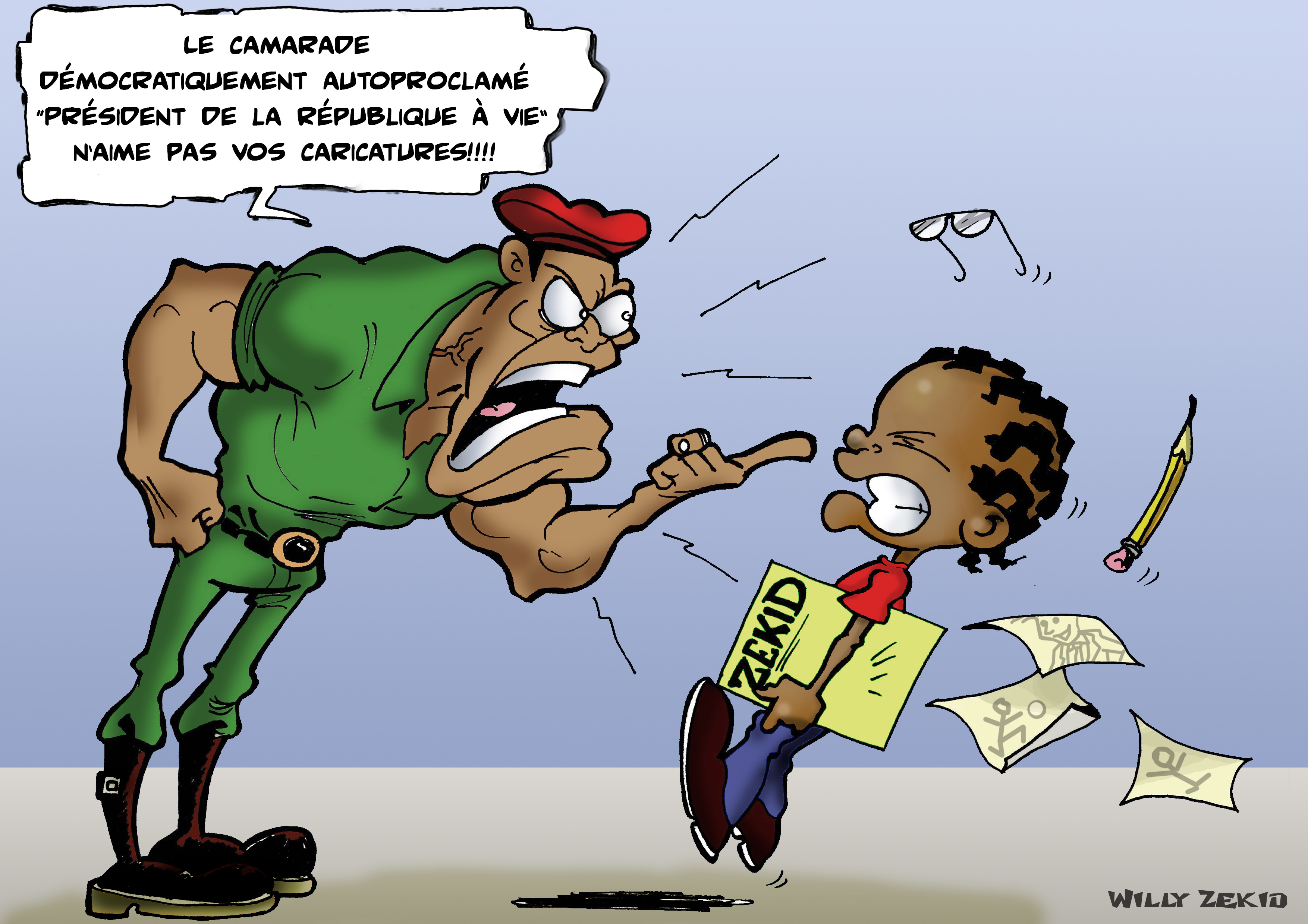 WILLY ZEKID-CONGO BRAZZAVILLE-CARTOONING FOR PEACE
