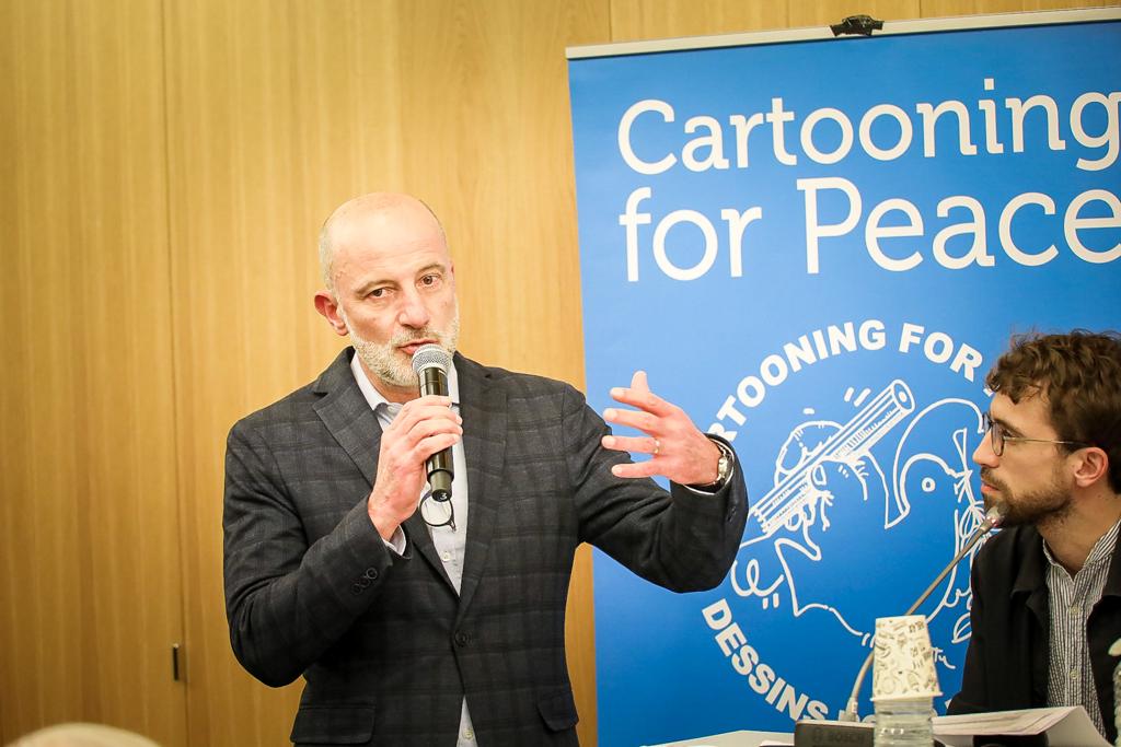 Kak, President of Cartooning for Peace ©Jean Jaurès Foundation