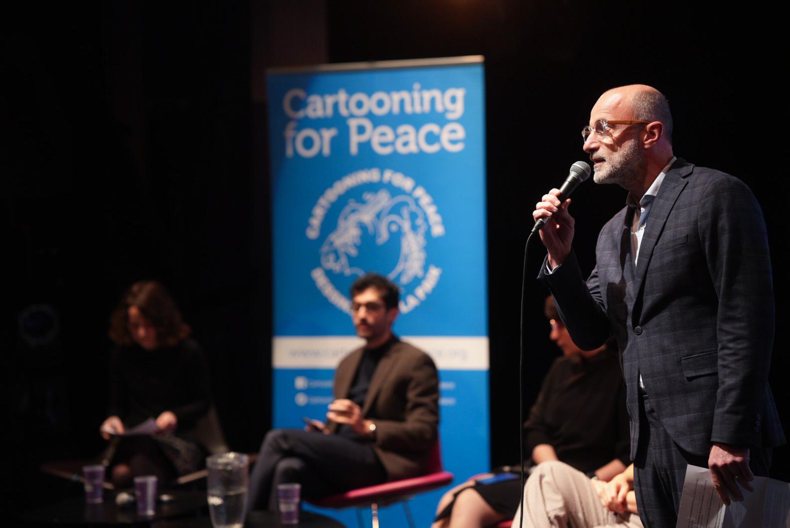 Kak, président de Cartooning for Peace © Fondation Jean Jaurès