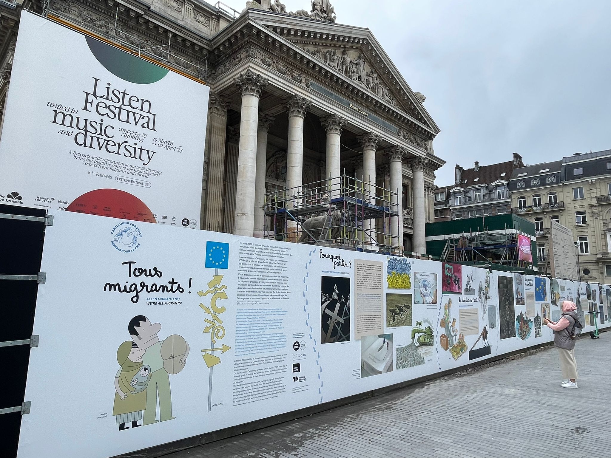 “All migrants!” at the Bourse of Brussels