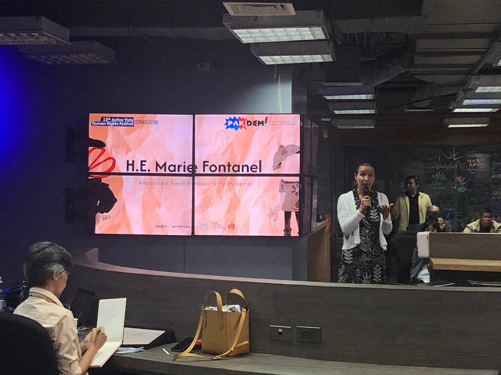 Mots d’ouverture de Madame l’Ambassadrice de France, Marie Fontanel, à la table-ronde de Manille (Rappler Newsroom)