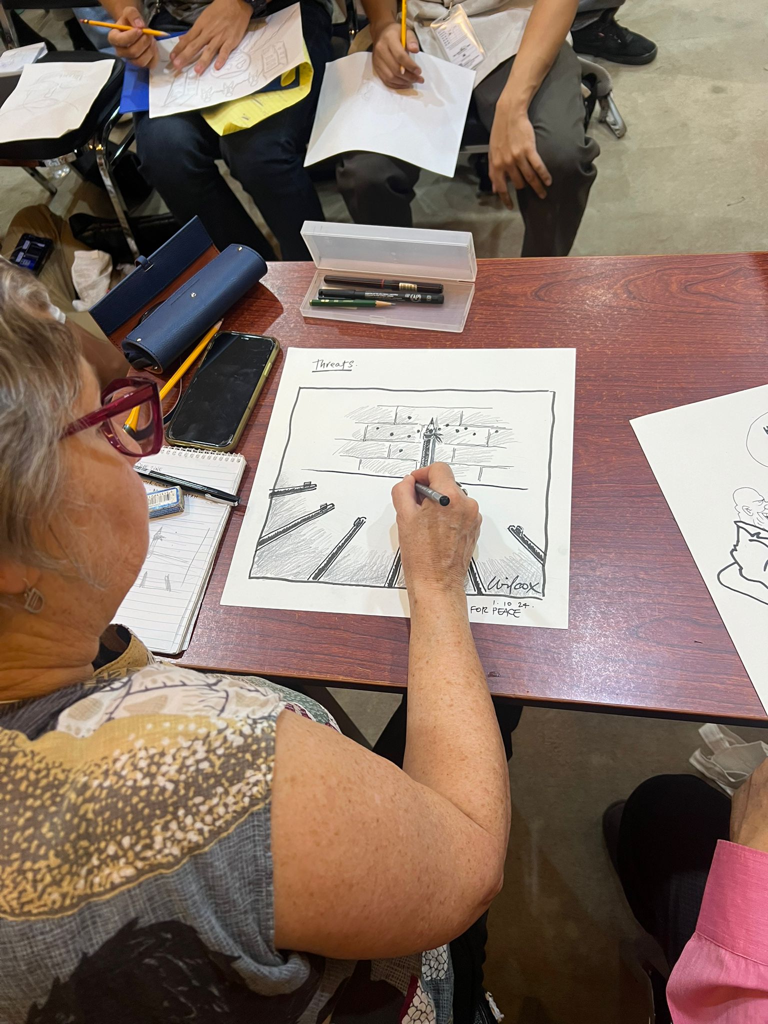 Dessin en direct par Cathy Wilcox