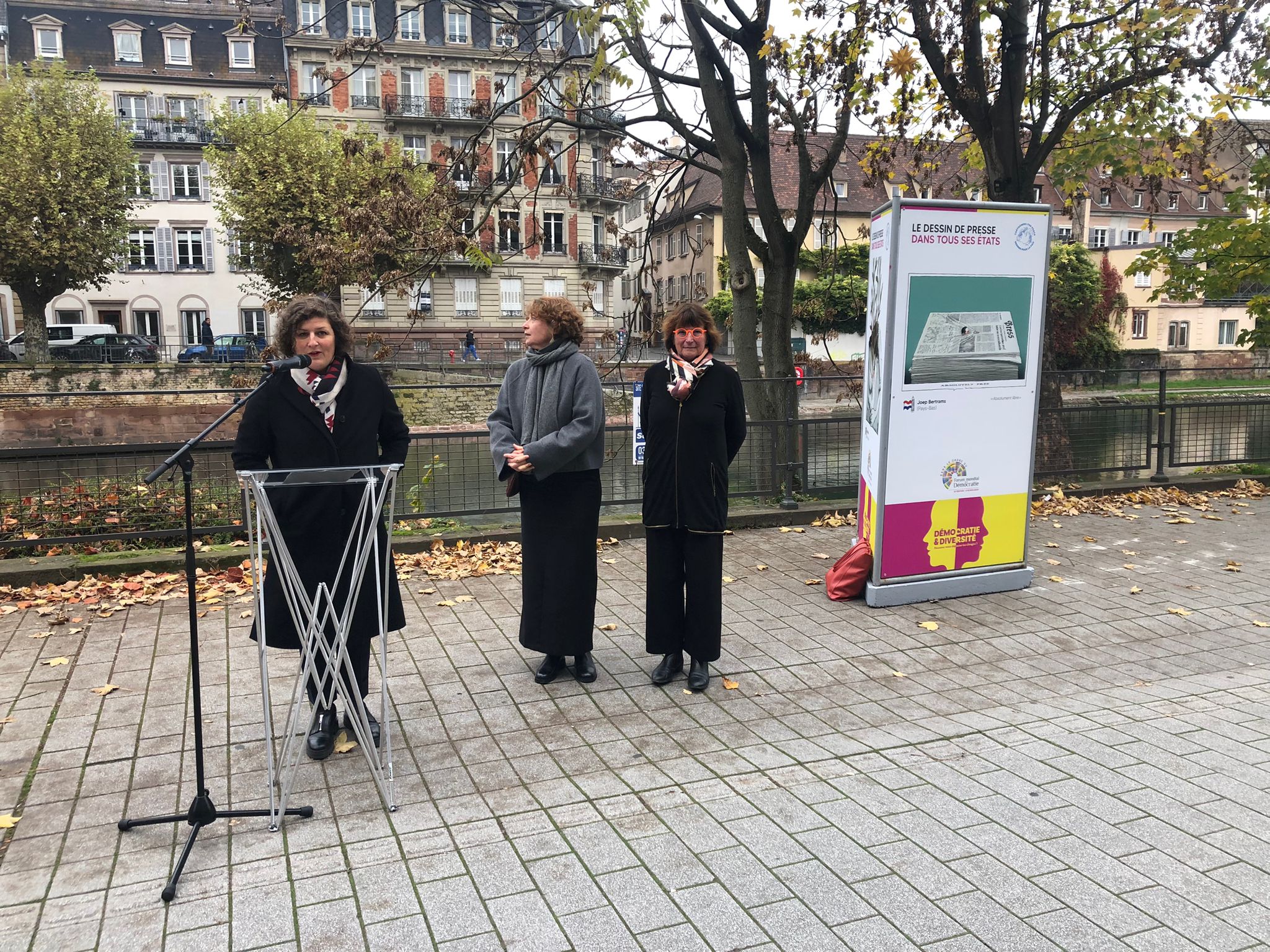 Madame la Maire de Strasbourg, Jeanne Barseghian, à l’inauguration de l’exposition
