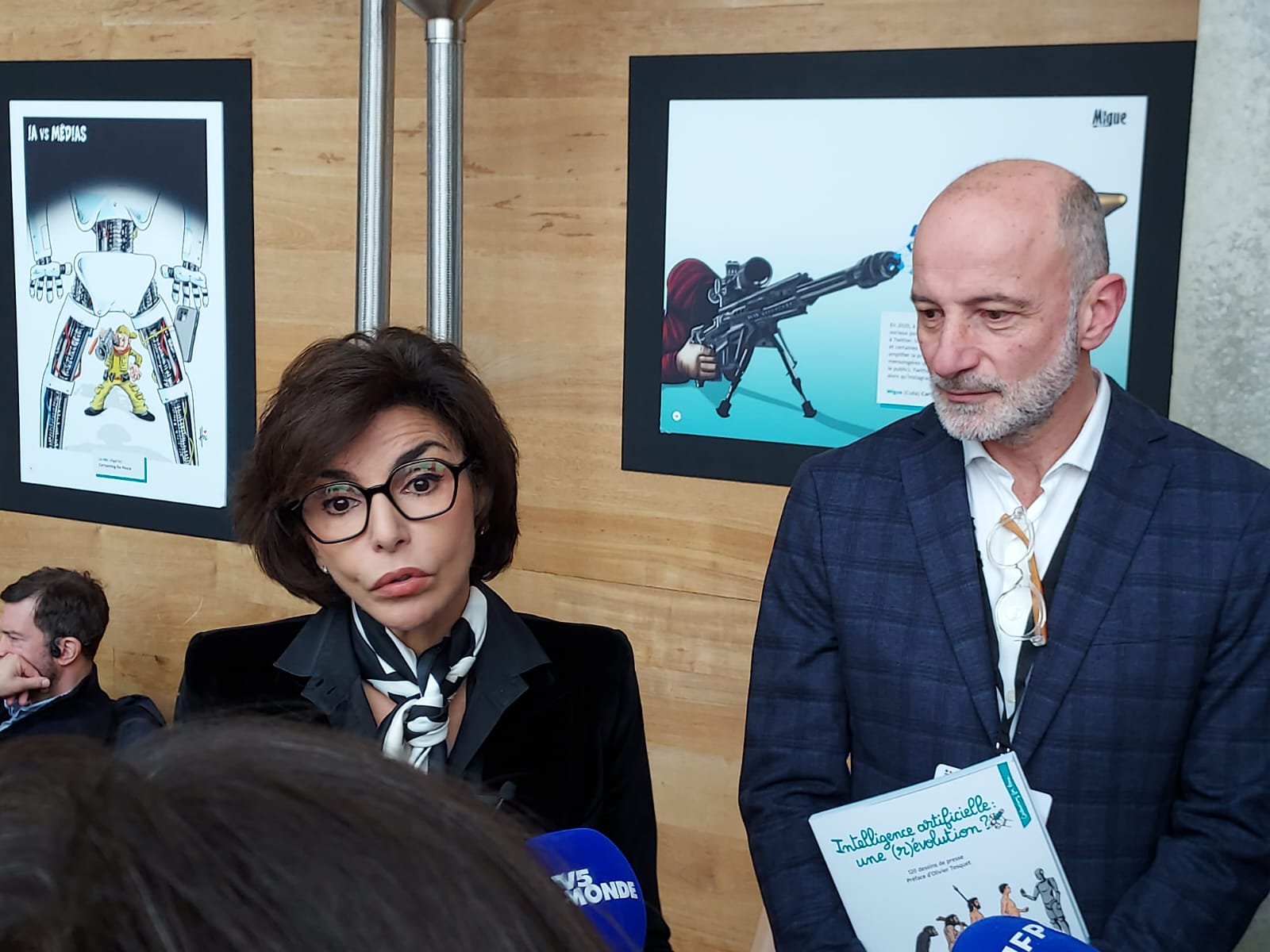 Mme La Ministre de la Culture Rachida Dati et Kak, président de CFP