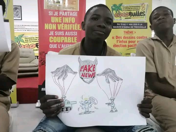 Un jeune participant et son dessin