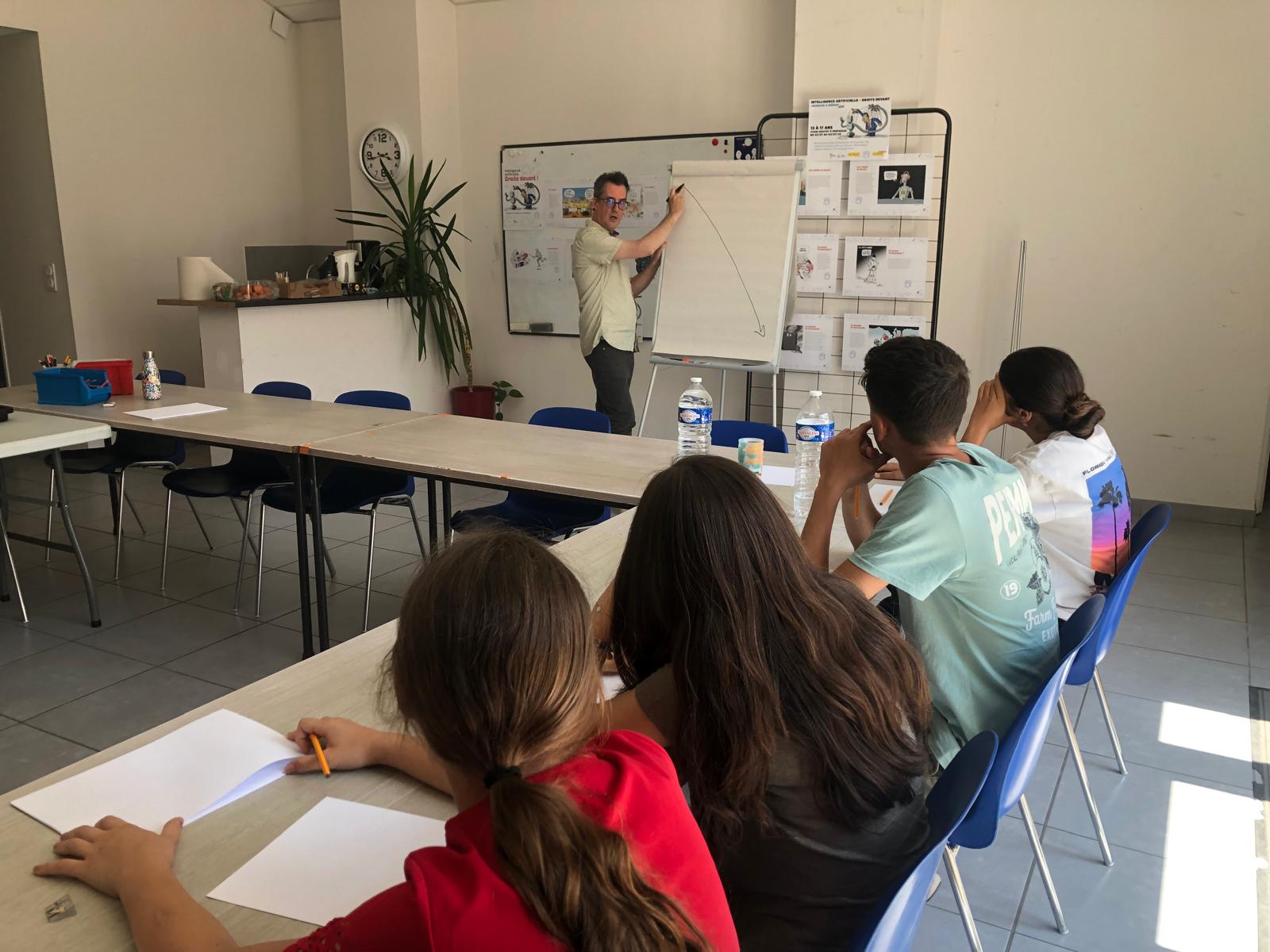 Internship with young people from Francas des Pyrénées Orientales, with Olivia Villamy (journalist) and Jérôme Sié (press cartoonist), 2-4 July 2025 in Perpignan
