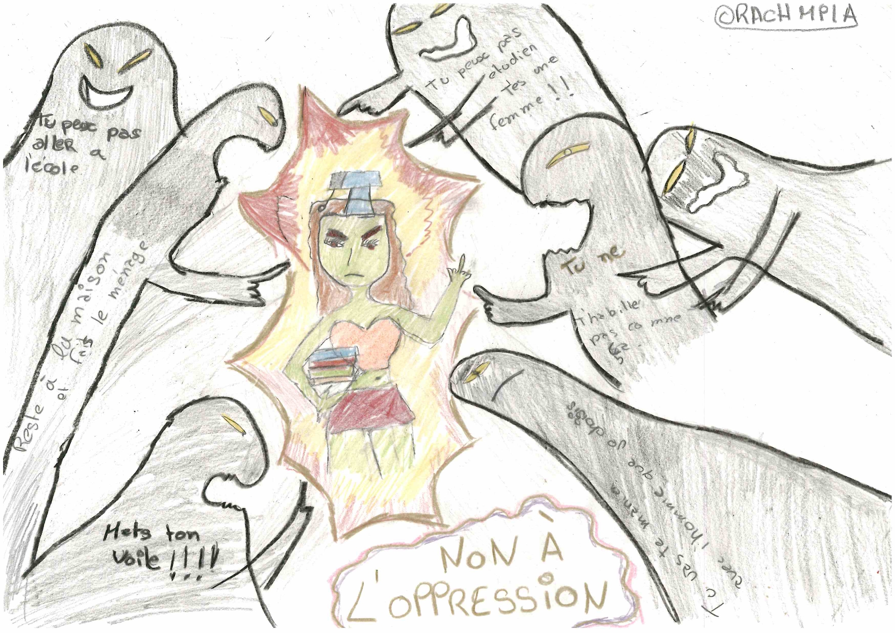 Dessin réalisé par les élèves du Collège Sébastienne Guyot